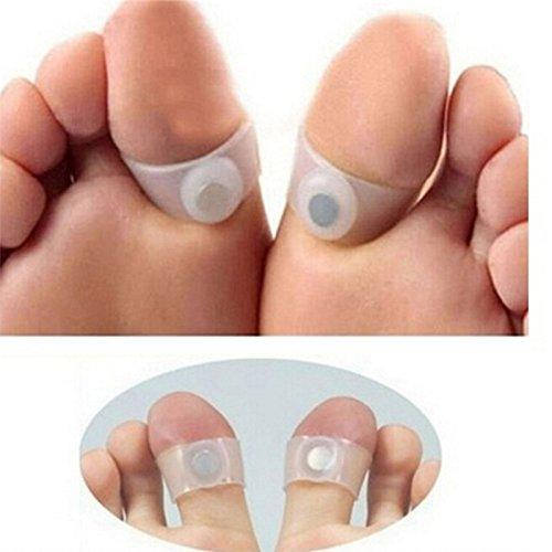 Generic Toe Ring Magnetic Slimming Lose Weight Care Tool Silicone Magnetic Massage Foot Toe Ring Health Care Tool 1Pair