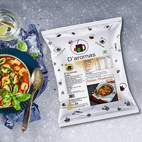 D'aromas D'aromas Instant Italian Mushroom Soup Premix 1kg, Instant Soup Mix Powder, Gluten Free & Healthy | No Artificial Flavour & Colour