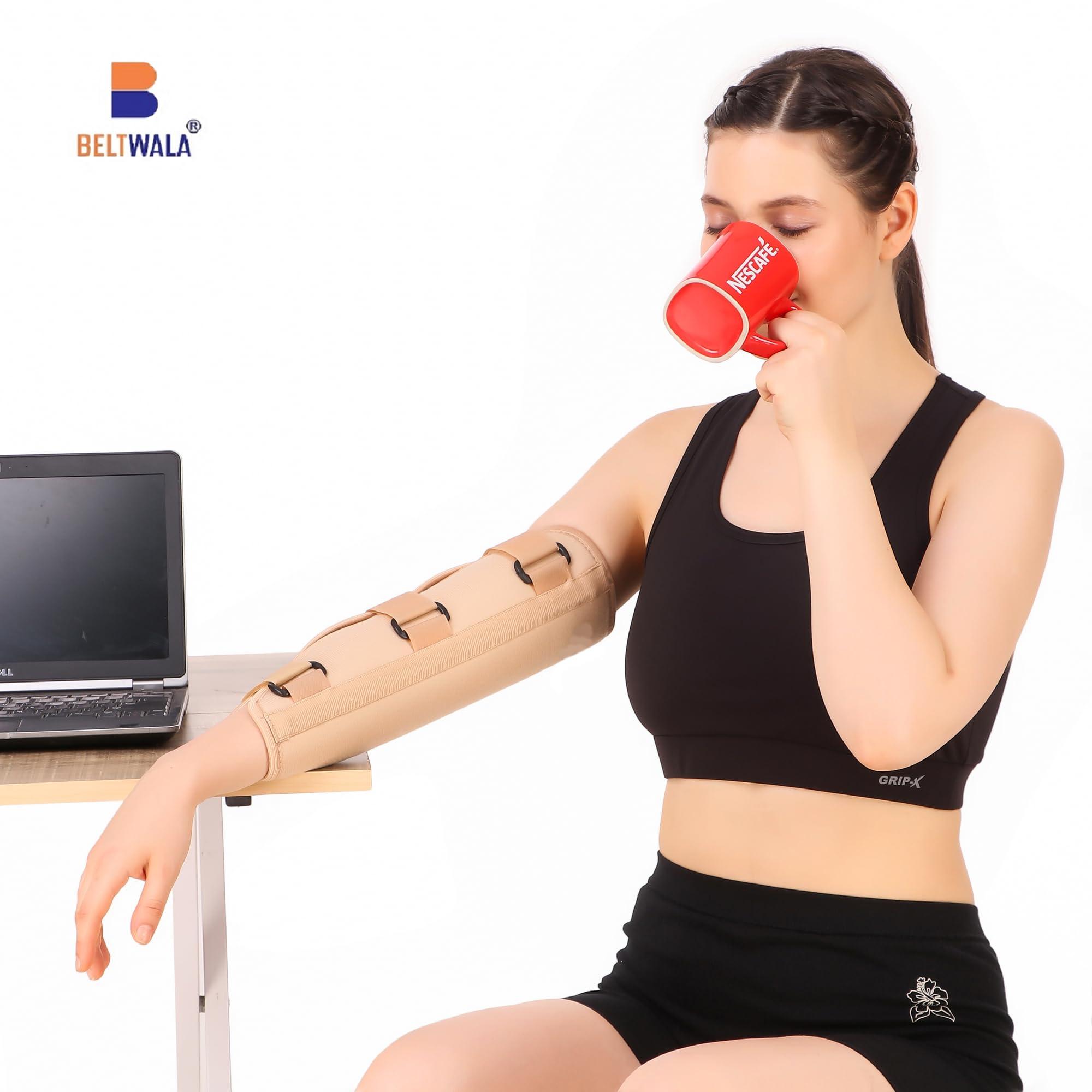 Beltwala Beltwala Elbow Brace Arm Immobilizer Splint Stabilizer for Elbow Fracture, Sprains & Broken Arm (Small)