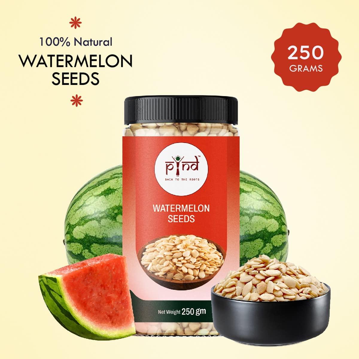 pind BACK TO THE ROOTS pind Watermelon Seeds and Raw Pumpkin Seeds Loaded with Protein and Fibre (500 GM) Mixed Seeds (500 g, Pack of 2)