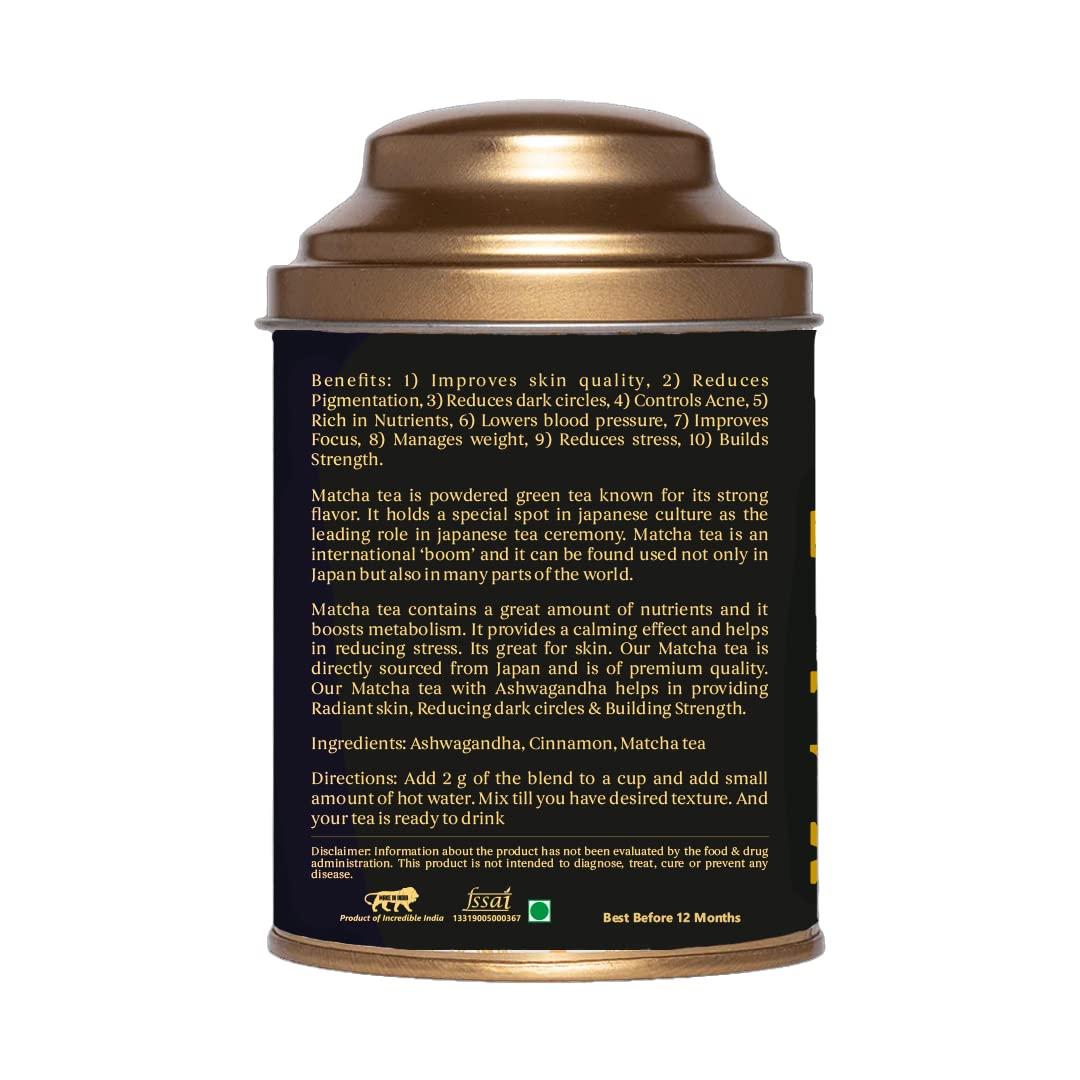 Botanical Sage Botanical Sage- Ashwagandha Matcha Green Tea 100g | Rich In Antioxidant | Japanese Matcha Green Tea With Ashwagandha | Selected | Luxury Tea