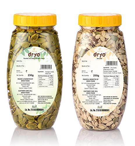 dryo Dryo Combo of Salted Pumpkin Seeds 230g & Seed Mix 250g