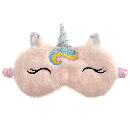 Licogel Licogel Night Sleep Mask Plush Funny Blindfold Eye Cover Eye Mask Eyeshade for Sleeping Fashion Patterned Smooth Cartoon Bed Blocking Girl