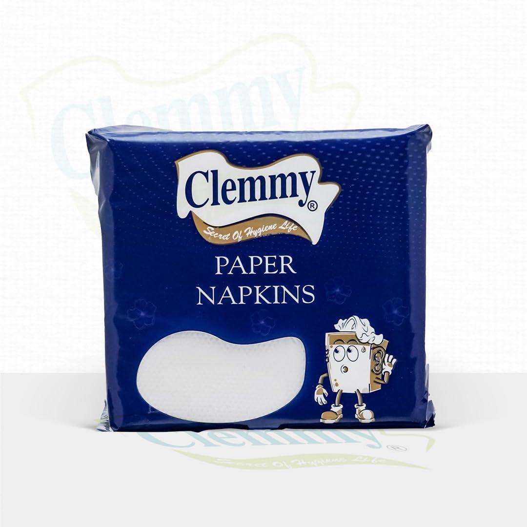 Clemmy Clemmy Disposable Bathroom Napkins, Single-Use Linen-Feel Guest Towels, Soft and Absorbent Paper Hand Towels Dinner napkins for the bathroom, kitchen, or event, 100 pulls (total 100 sheets) (1)