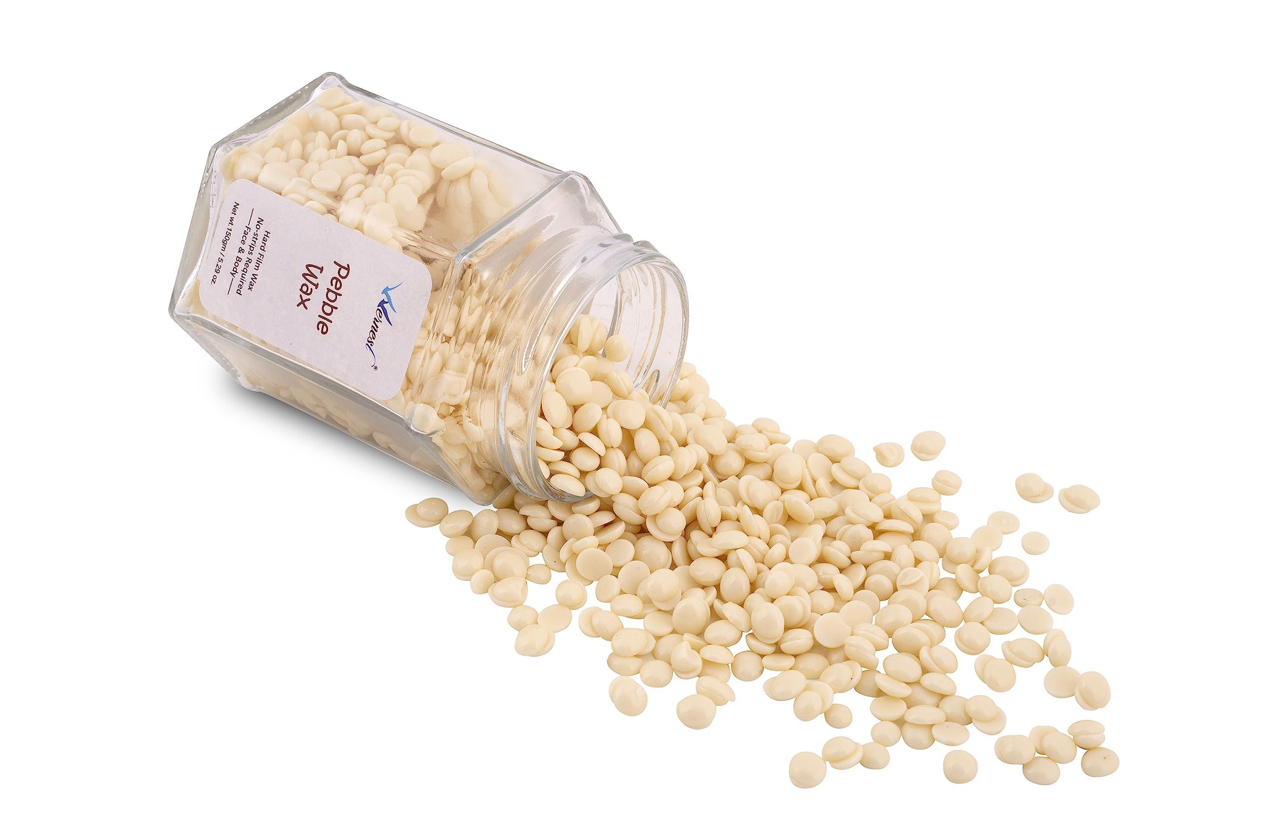 Wernest Wernest White Thin Film Pebble Wax for Hair & Tan Removal Women and Men Hair Removing Body Cream for All Skin Waxing with Extra Smoothness (150gm)