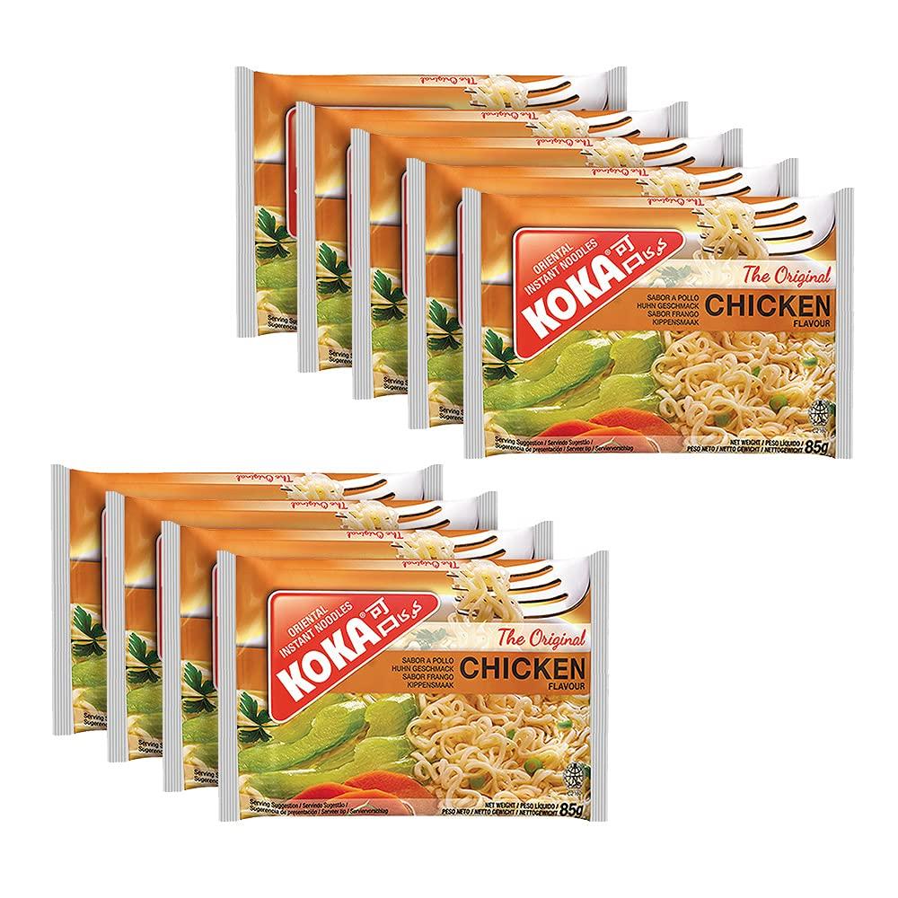 KOKA KOKA Oriental Instant Noodles The Original Chicken Flavour(Pack Of 9) \"(Halal Certified)\" - 890 Gm