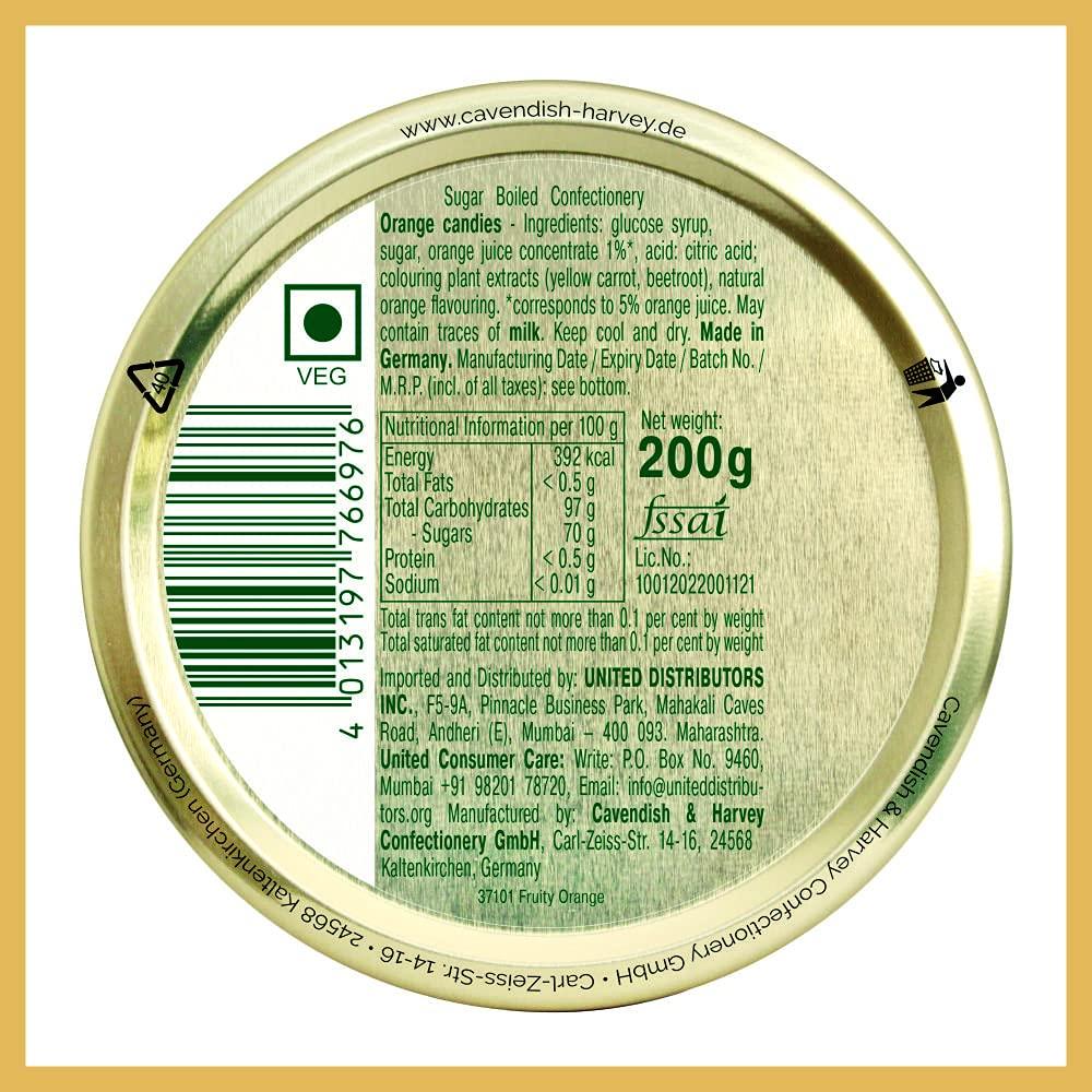 Cavendish & Harvey Cavendish & Harvey Fruity Orange Drops - 200g, Germany (Pack of 1)