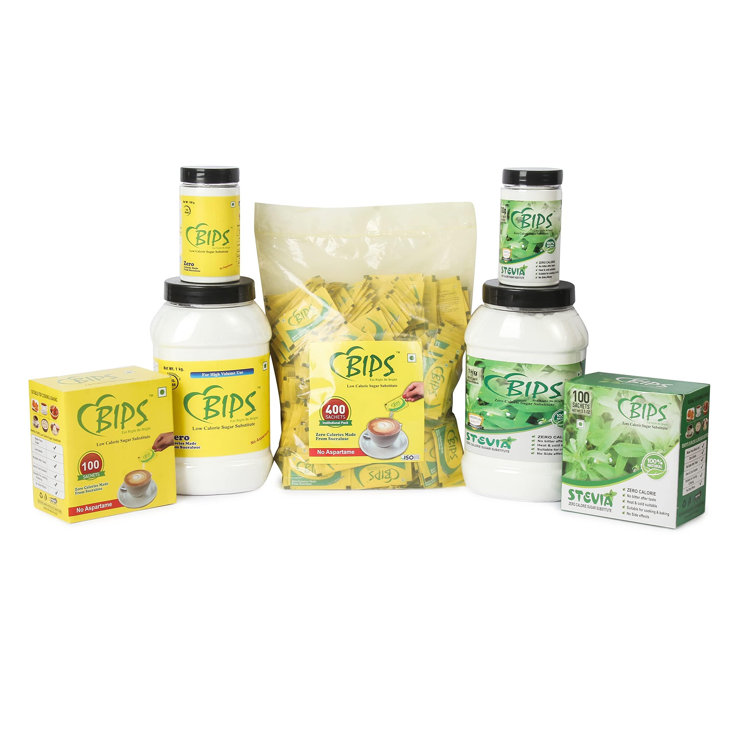 bips BIPS Sugar Free Sucralose Base 1G 400 Sachets Pack Of Two 1g Per Sachets