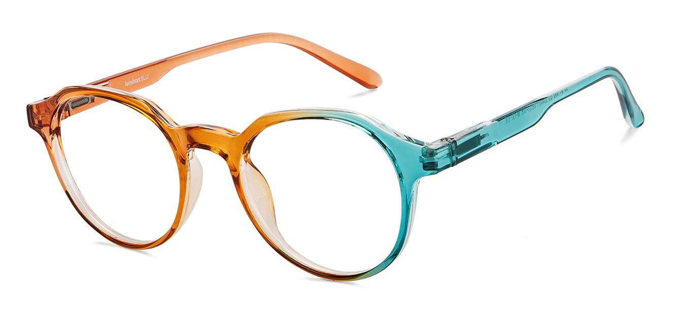 LENSKART BLU LENSKART BLU | Zero Power Blue Cut Computer Glasses | Anti Glare, Lightweight & Blocks Harmful Rays | UV Protection Specs | Men & Women | Medium | LB E14060