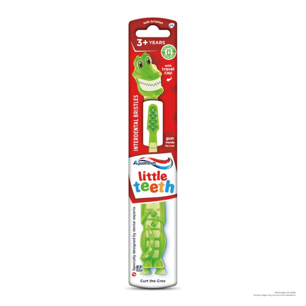 Aquafresh Aquafresh Kid Little Teeth Manual Toothbrush - Alligator, Green, Pack of 1