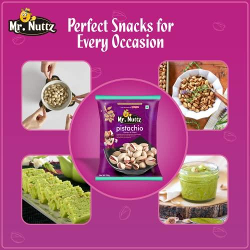 Mr.NUTTZ Mr.Nuttz Premium Dry Fruits Combo Pack of 3 |California Almonds 250g, Roasted Salted Pistachios Nut 250g, Dried Raisins Kishmish | Total 750 g | Healthy Dry Fruit Snacks | Badam, Pista, Raisins Dry Co