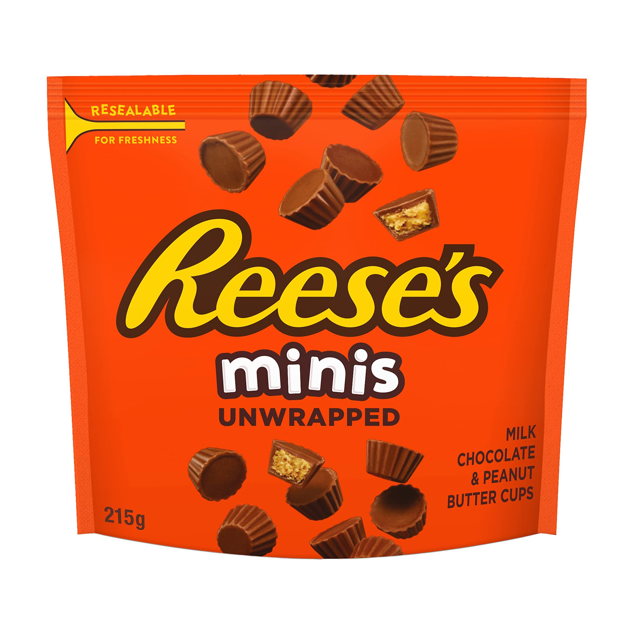 HERSHEY\'S HERSHEY\'S Reese\'s Minis Unwrapped Milk Chocolate & Peanut Butter Cup, 215 g
