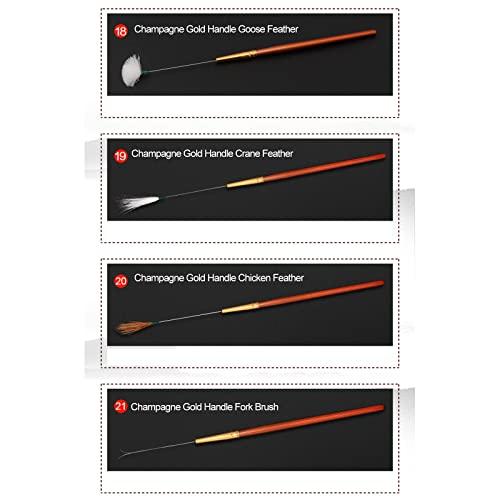 RYAP Ear Massage Set Earwax Cleaner Kits Goose Feather Stainless Steel Earpick Wax r Lnous Ear Pick Curette Goose Feather Ear Pick Ear Cleaner Spoon Spiral Ear Clean Tool