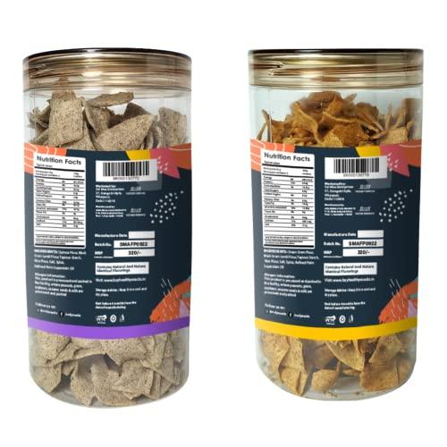 crufy CRUFY Healthy Snacks Combo || Quinoa Crisps Jalapeno 125gm | | Moongdal Chips Peri Peri 125gm || Combo of Pack 2 || Combined Weight: 250gm || Gluten Free Snacks