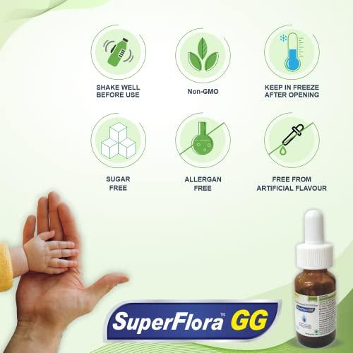 Sundyota Lifecare Sundyota Lifecare Superflora Gg Probiotic Supplement Drops|Specially Designed For Baby For Colic Pain,Digestion & Diarrhoea|5X Superior Efficacy|Flavor-Less Lactobacillus Probiotic|8Ml Pack