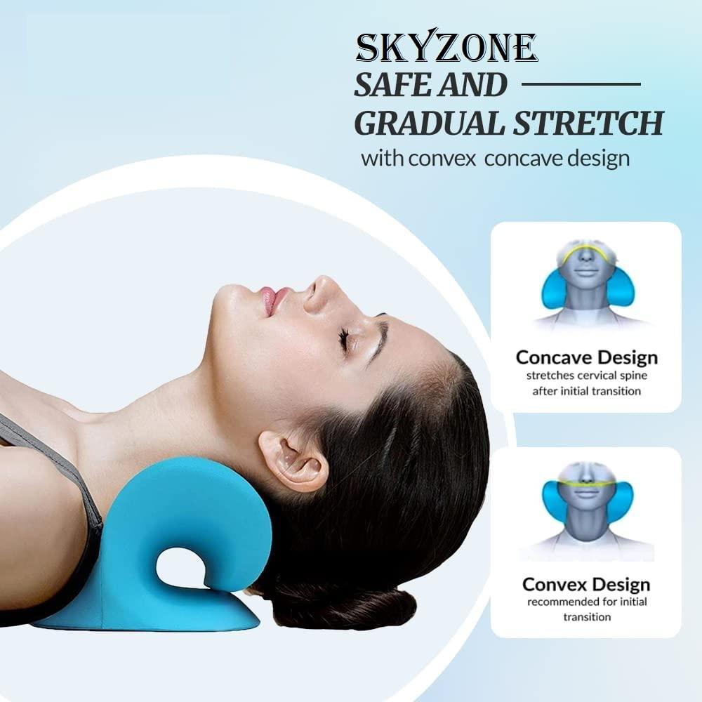 skyzone skyzone Neck and Shoulder Relaxer Cervical Stretcher Neck Traction Device for Neck Support for Pain & Neck Hump Corrector for Women Massage Relaxer Acupressure Chiropractic Pillow Neck Stretcher