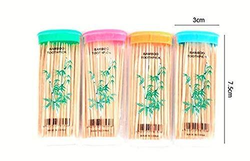 Ayra Ayra Crafts Nature Bamboo Toothpick Non-Toxic Odorless Toothpicks Portable Tooth Cleaner Oral Care Tool Eco Friendly | Pack of 2 Container