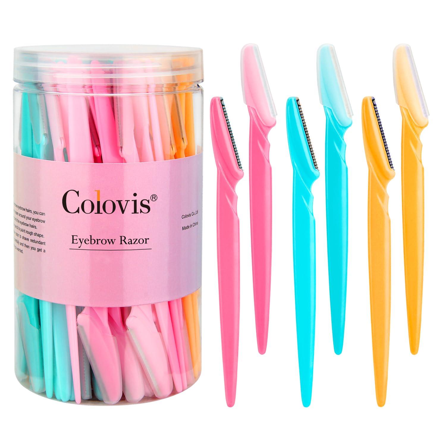 Colovis Colovis 66Pcs Eyebrow Razor And Face Razor For Women And Men, Eyebrow Hair Trimmer And Shaver With Protective Cover, Safe And Newbie Friendly