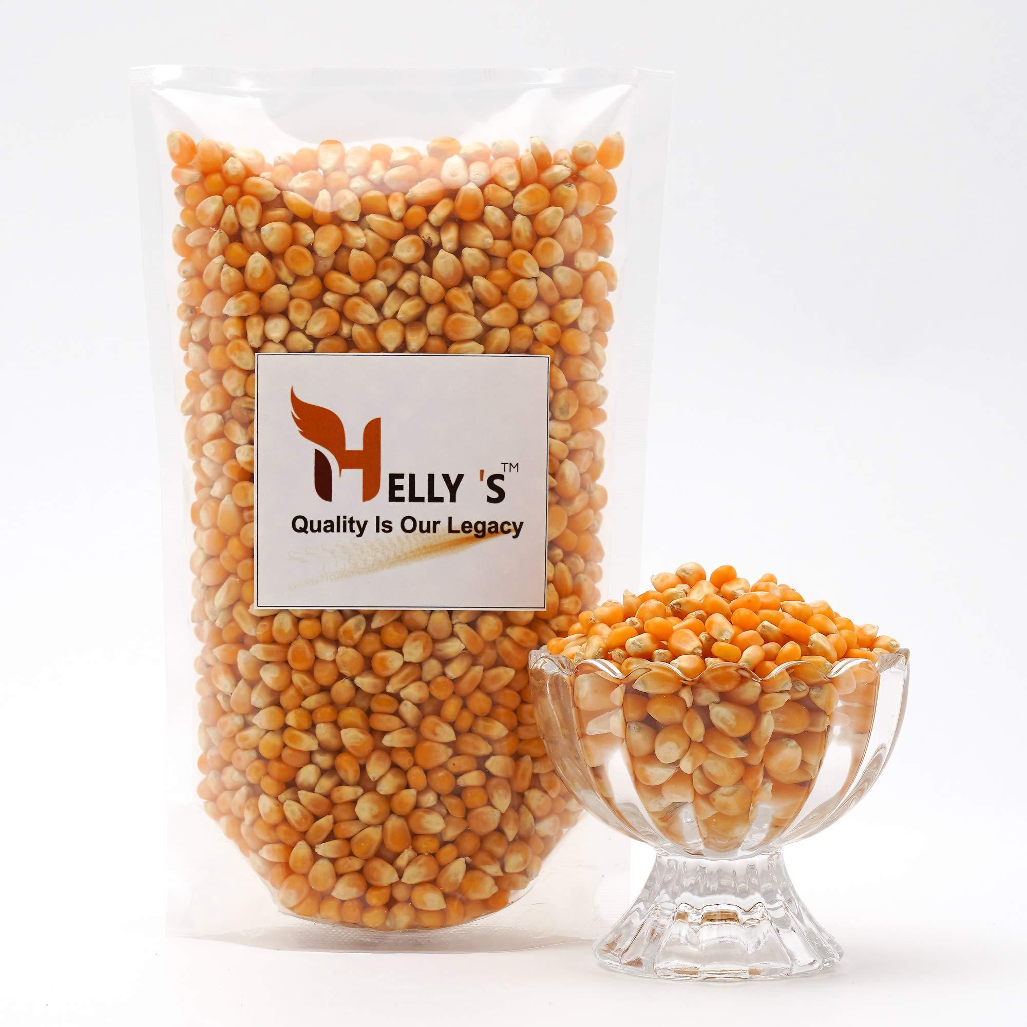 Helly's Helly's Unpopped Popcorn Kernels ( Makki Seeds ) | 1 Kg - Zip Lock Pack