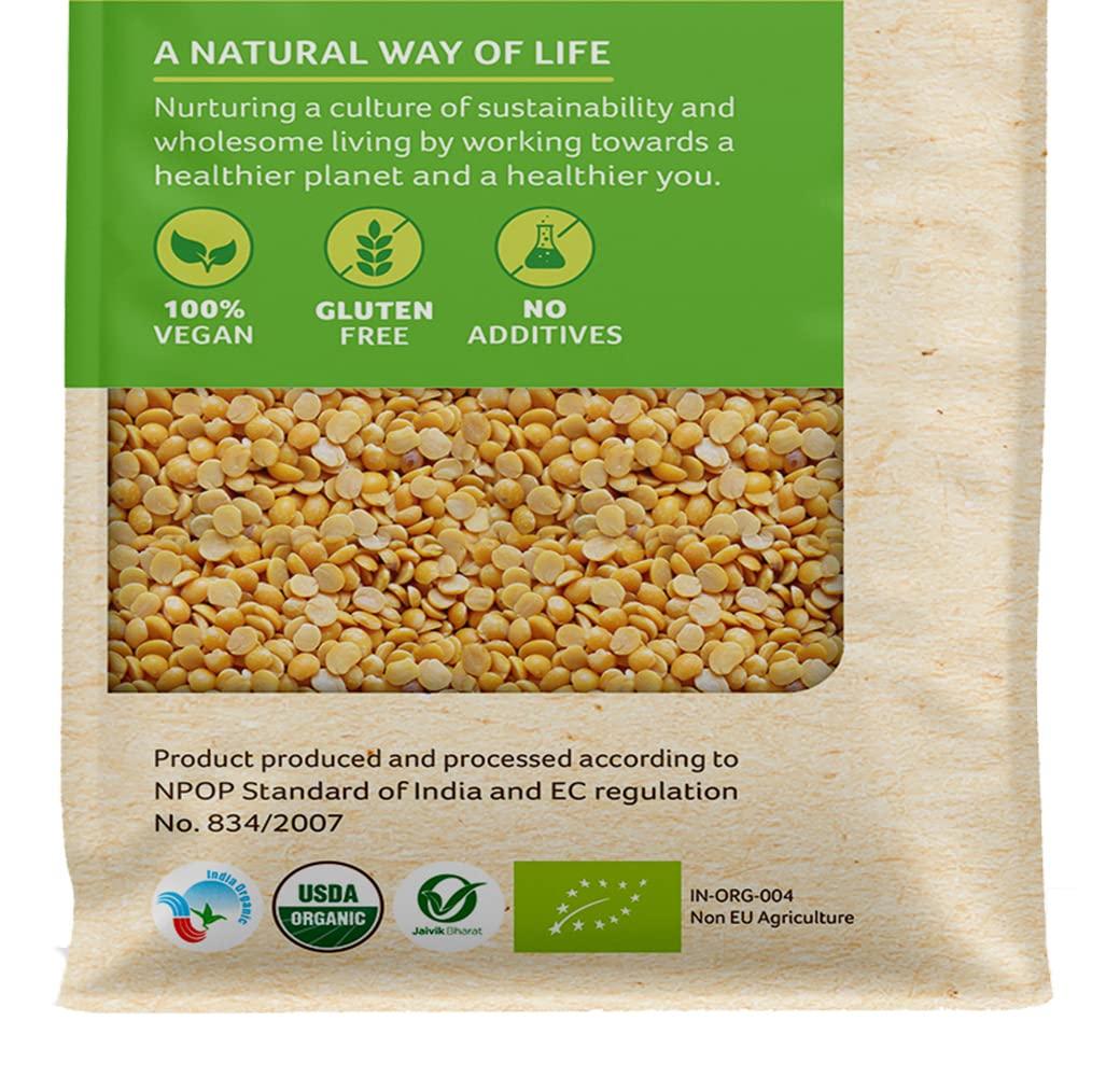 ORGANIC TATTVA Organic Tattva, Organic Gluten Free Arhar/Toor Unpolished Dal, 1 Kg