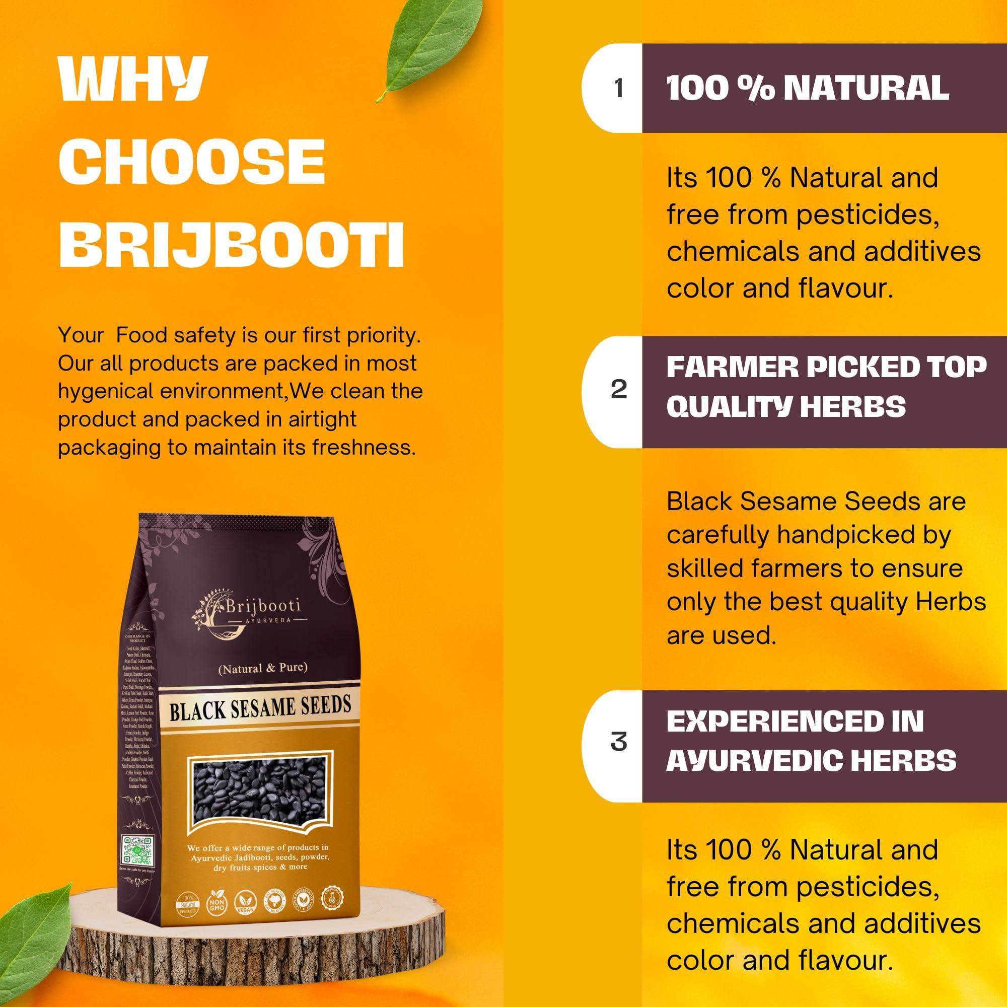 BIRJU MAHAVIR Birju Mahavir Natural Black Sesame Seeds | Kaale Til | 1 KG | Till Kale