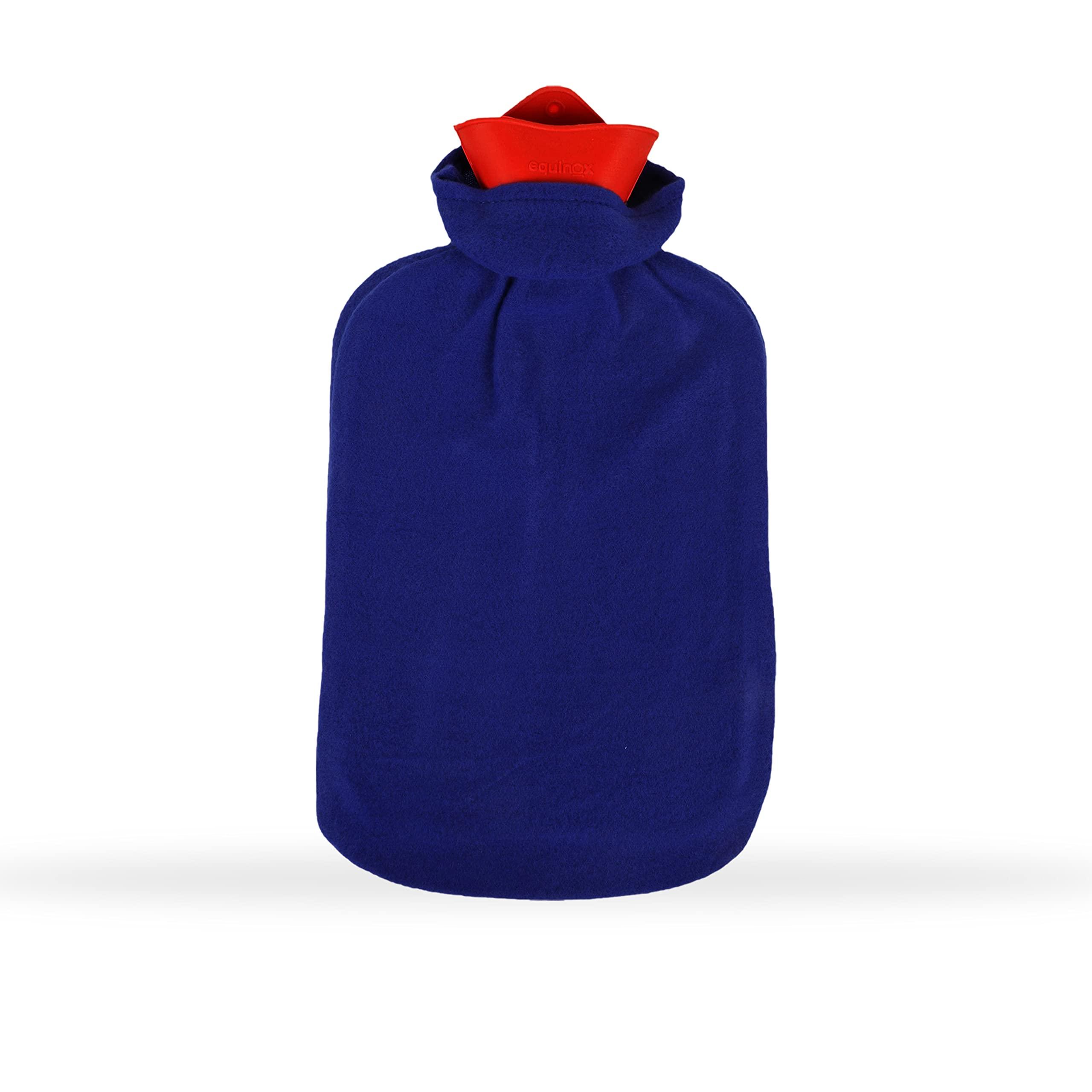 equinox Equinox Hot Water Bottle with Fleece Cover EQ-HT-01 C for Pain Relief, Leak Proof, Capacity 2.5 L, Maintains BS 1970:2012 standard