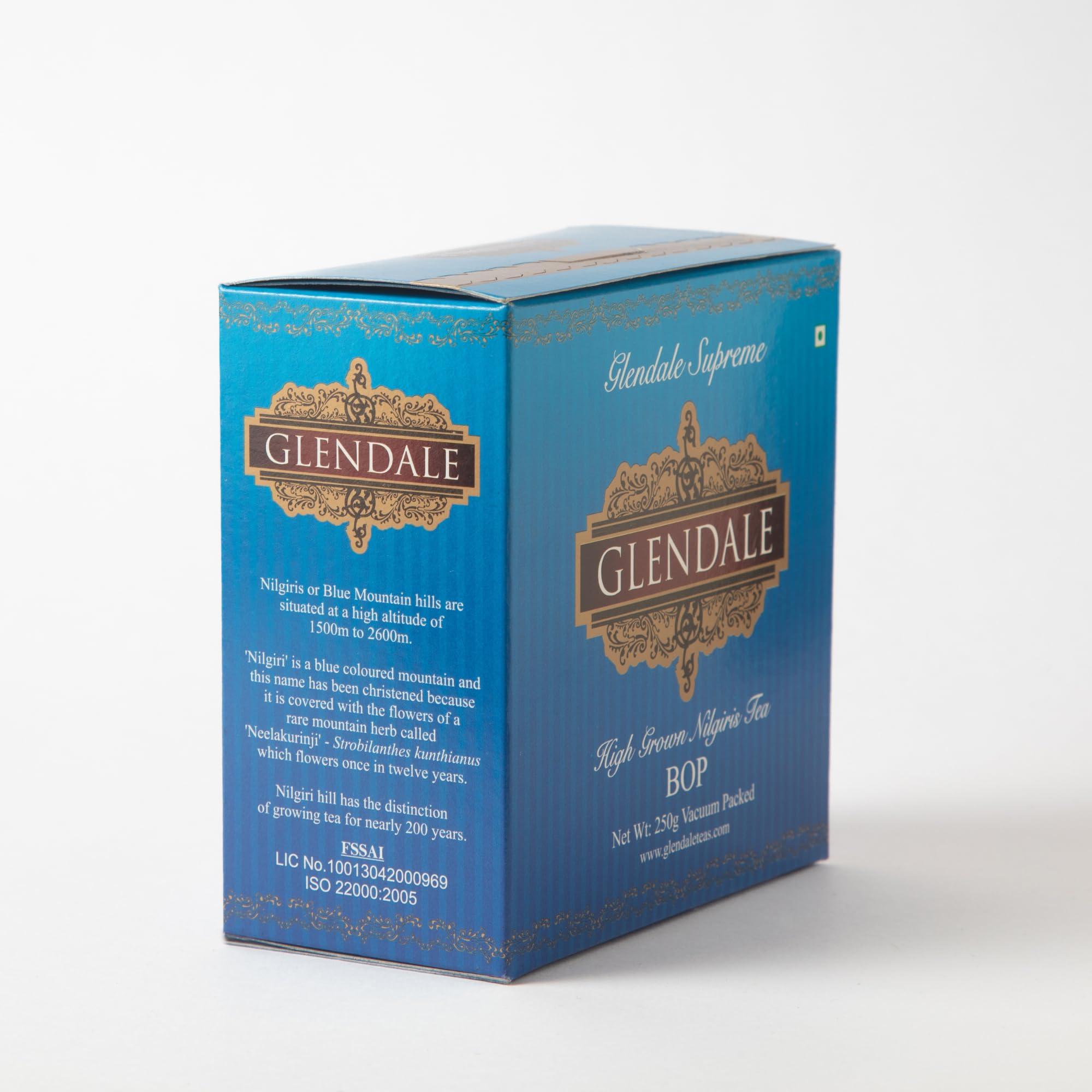 Glendale Glendale High Grown Nilgiris Tea - Broken Orange Pekoe Nilgiris Tea - Loose Leaf Nilgiris Tea powder - Garden fresh Nilgiris Tea loose leaves - Premium Nilgiris Tea - 250g