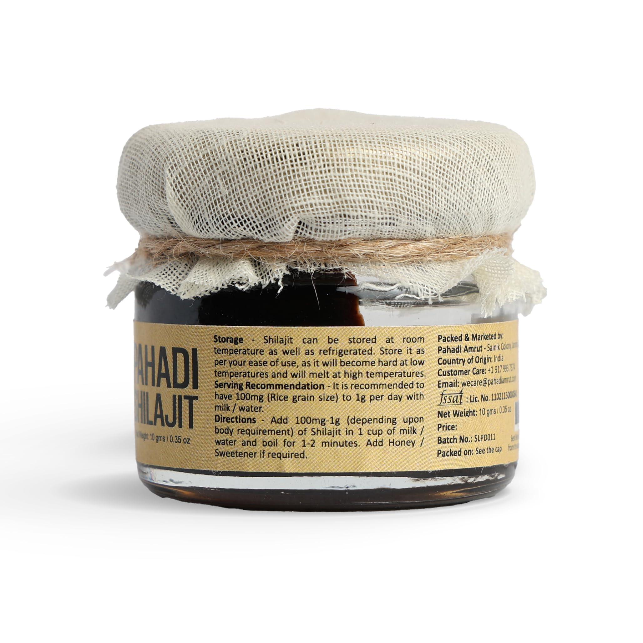 Pahadi Amrut Pahadi Amrut Shilajit | 100% Natural Himalayan Shilajit I Pure Shiliajit 10G Paste