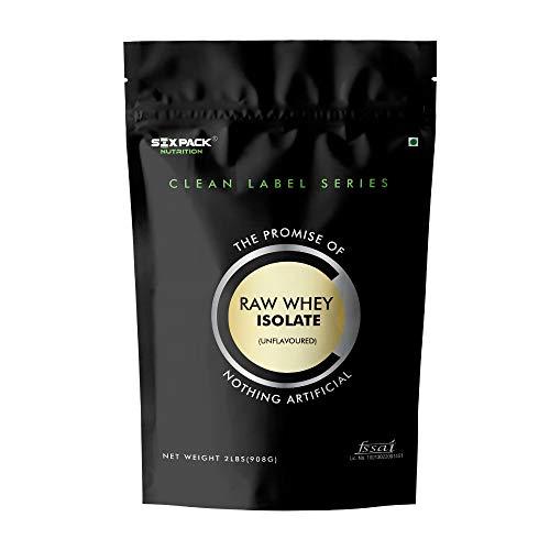 Six Pack Nutrition Six Pack Nutrition Raw Whey Protein Isolate 90% - 27 g Protein, 6 g BCAA, 12 g EAA's Per Serving, 30 Servings 908 g / 2 lbs