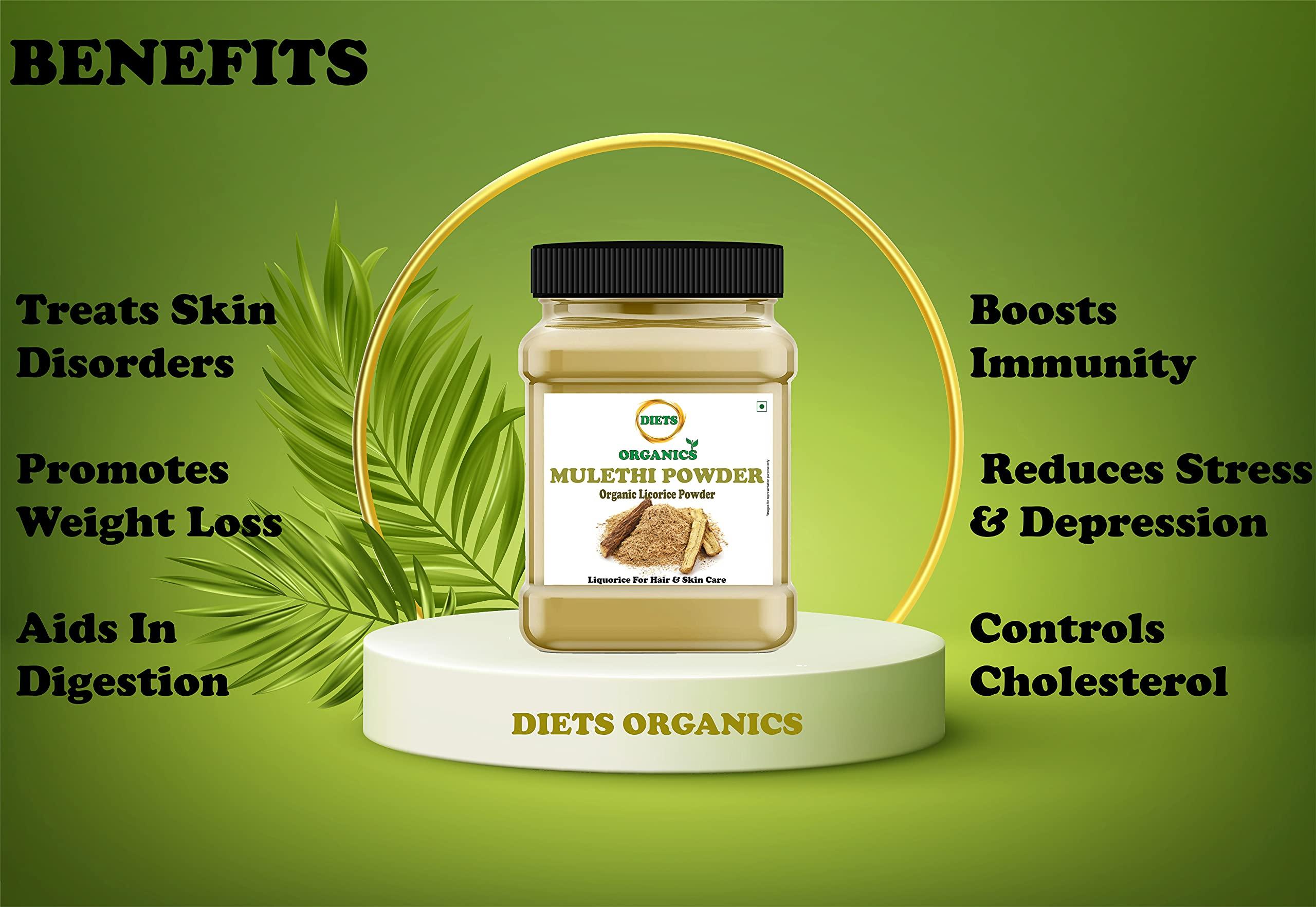 DIETS ORGANICS DIETS ORGANICS Mulethi powder for face, skin, hair care (licorice powder)-250G