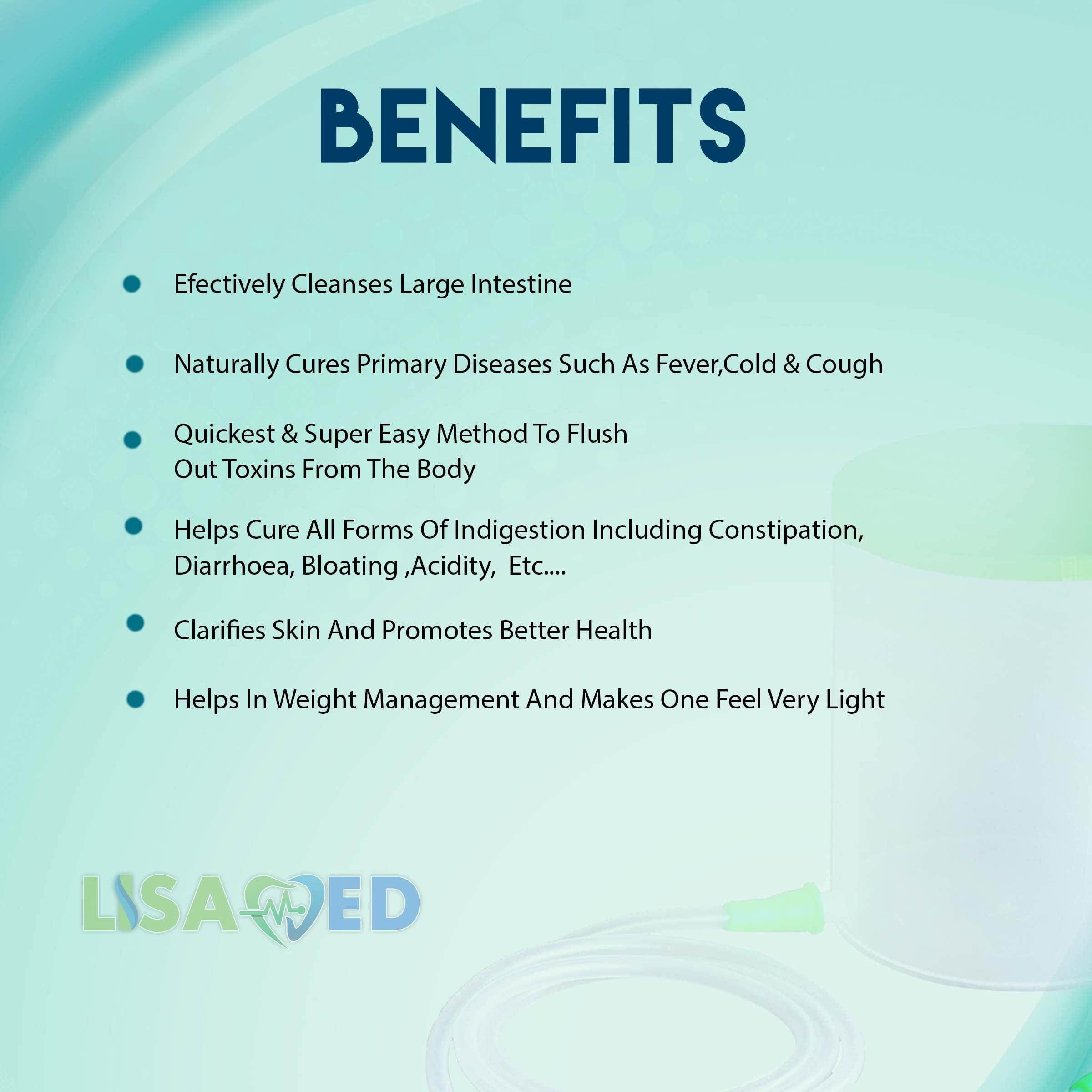 LISAMED LISAMED Enema home kit for Adults Reusable & washable Enema kit for Home use with Instruction (Pack of 1)