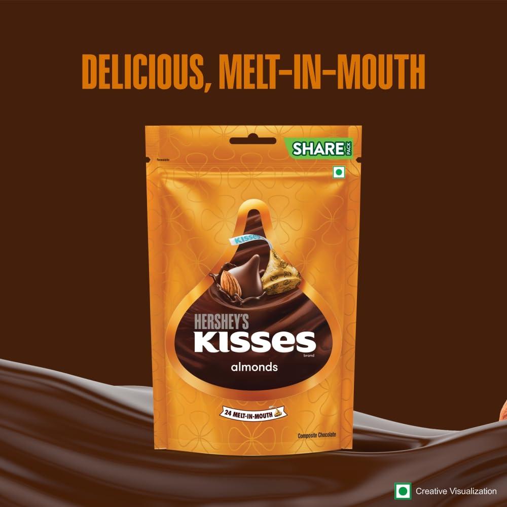 Hershey's Kisses Hershey\'s Kisses Almond Pouch, 10 X 100 g