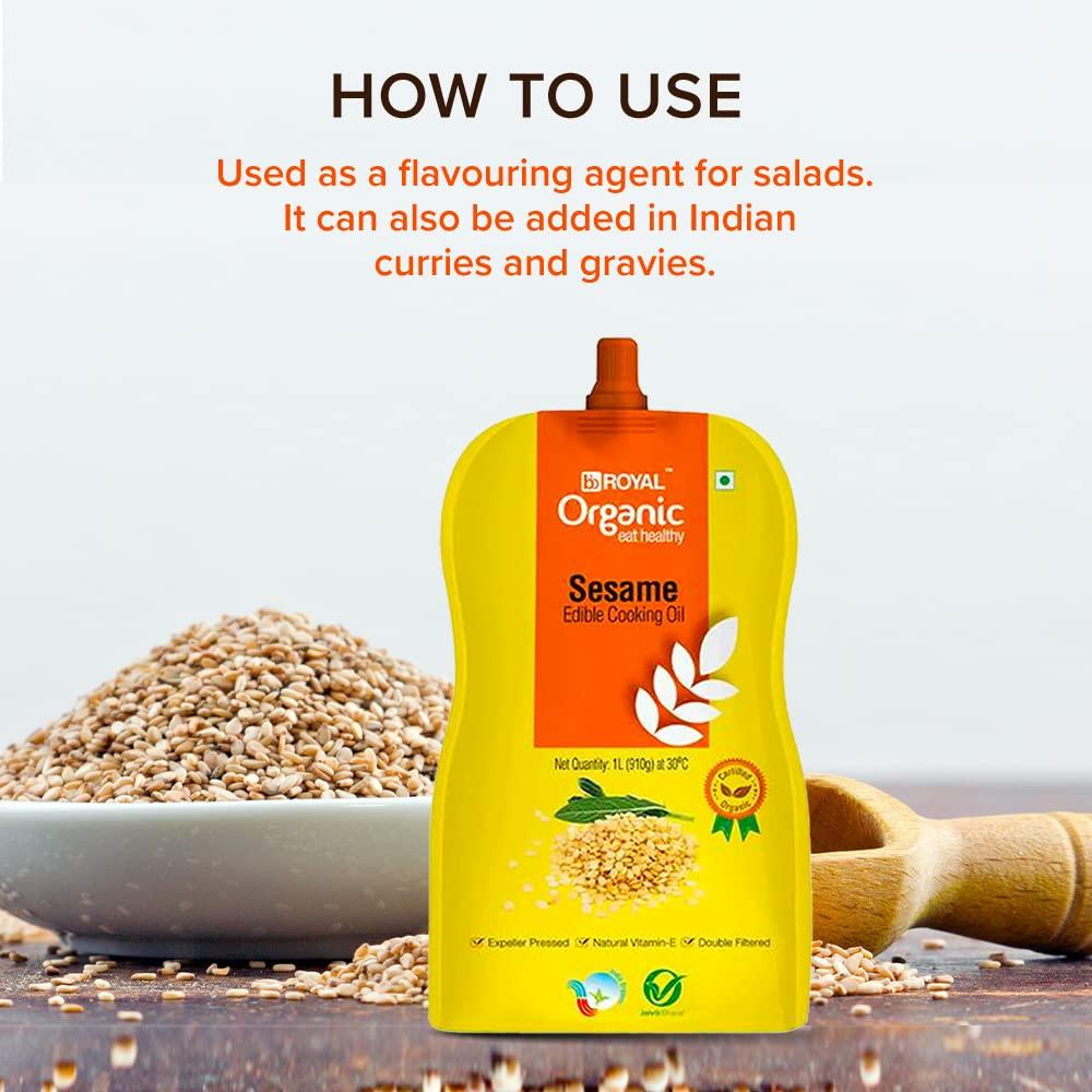 BB Royal BB Royal Organic Cold Pressed Sesame Oil - 1 L (Gingelly Oil)