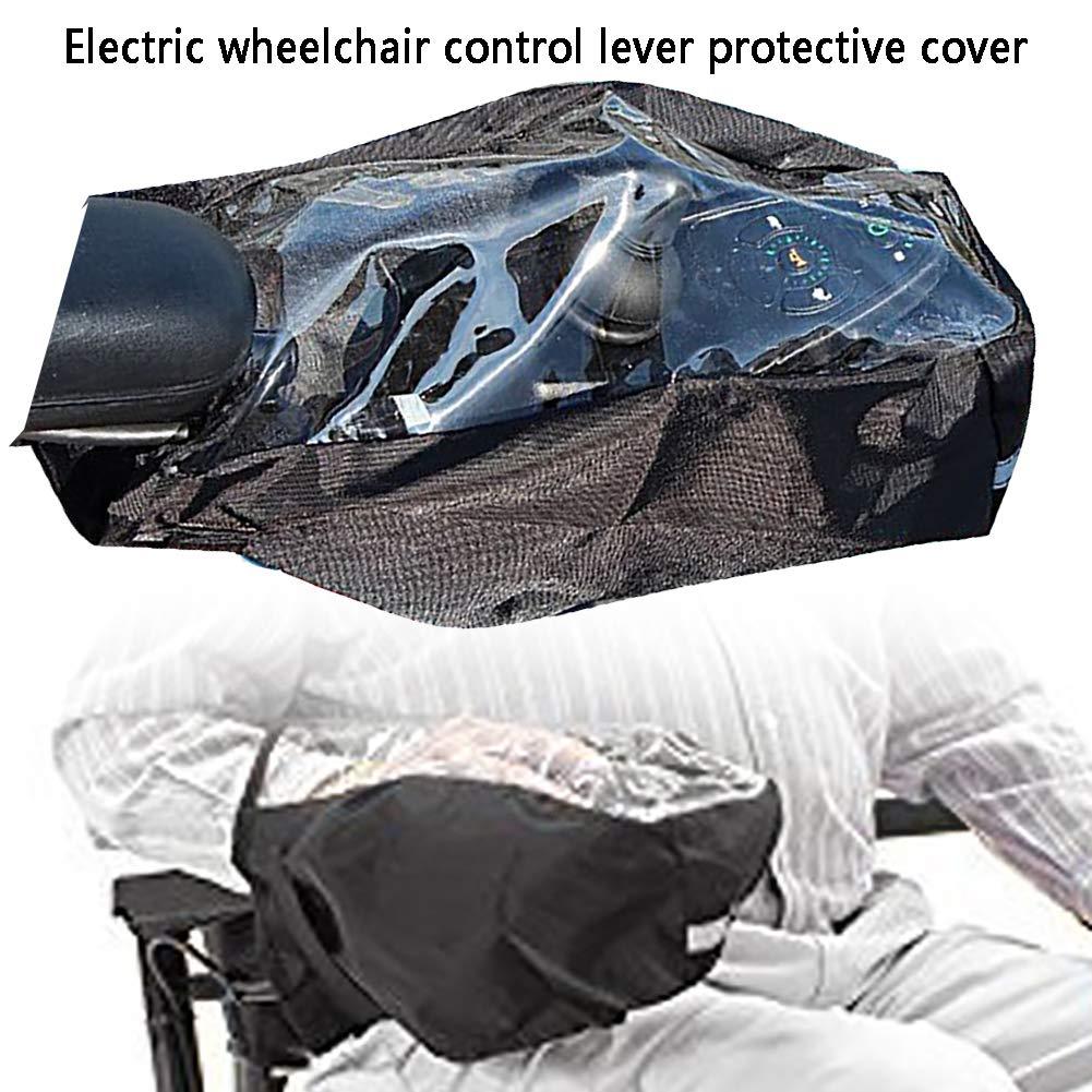 ANER Power Wheelchair Armrest Cover, Clear Electric Wheelchair Joystick Rain Cover, Durable Wheelchair Wrist Control Protector, 2515cm