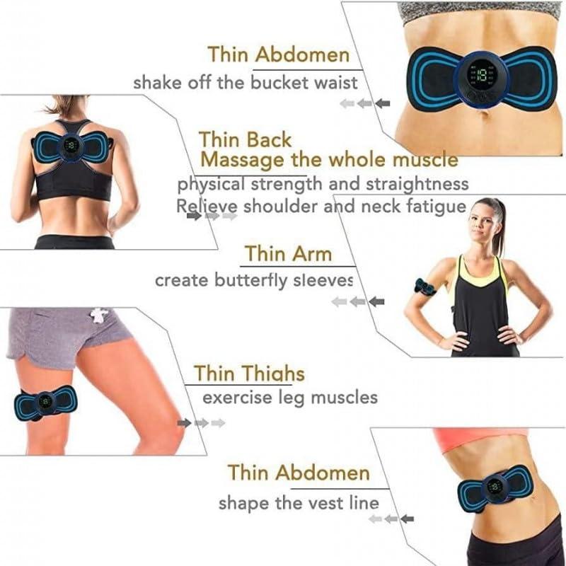 ASM SOLUTION Unicorn Body Massager,Wireless Portable Neck Massager with 8 Modes and 19 Strength Levels Rechargeable Pain Relief EMS Massage Machine for Shoulder,Arms,Legs,Back Pain for Men and Women