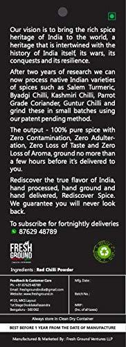 Fresh Ground Fresh Ground Guntur Chilli Powder/Authentic Guntur Teja Hot Spicy Chilli Power 500 gm with Zero Adulteration, Pure Spicy Lal Mirchi