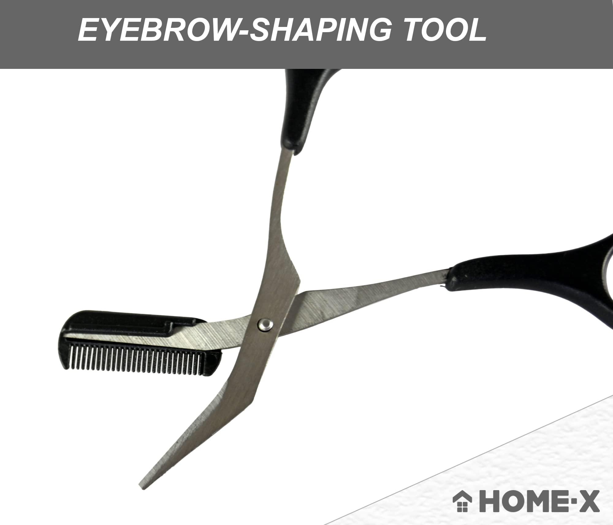 Home-X HOME-X Eyebrow Scissors, Stainless Steel Eyebrow Trimmer, Eyebrow-Shaping Tool, Small Trimming Scissors for Grooming