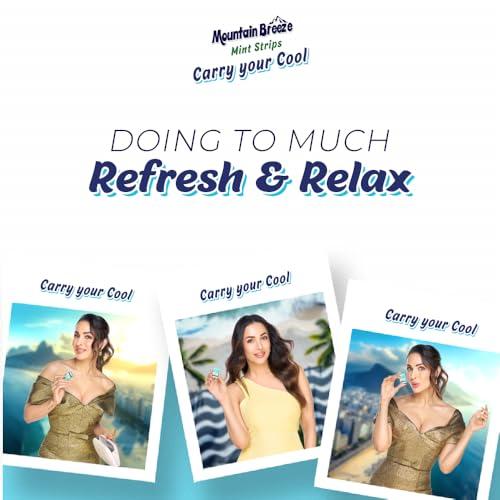 Mountain Breeze Mountain Breeze Oral Hygiene Mouth Freshener Sugar Free Coolmint Flavoured Breath Strips (18 Strips each Cassatte) - Pack of 1(12 Cassette).