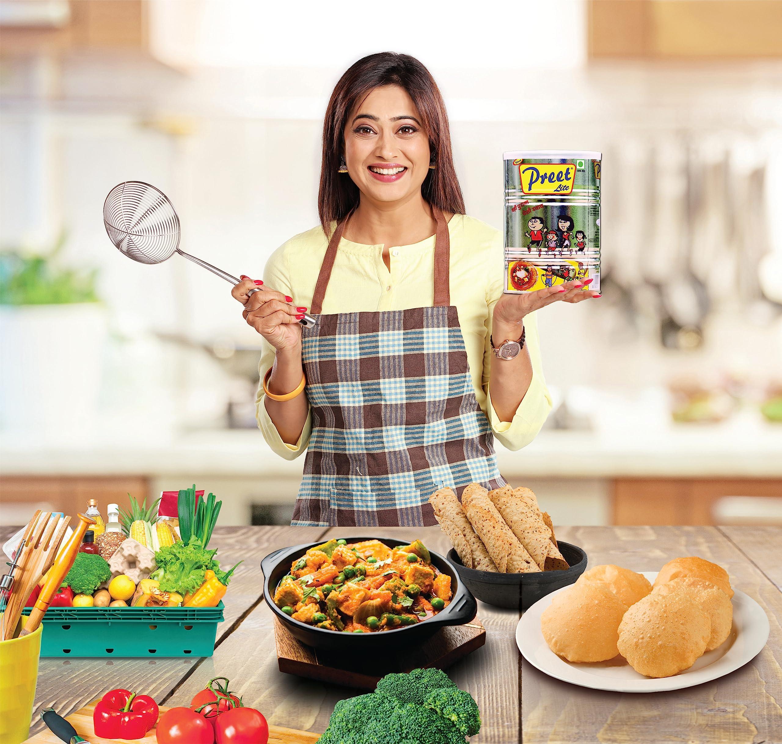Preet Lite Preet Lite Cooking Medium Combo Pack of 4 Litre - Use Like a Ghee & Oil