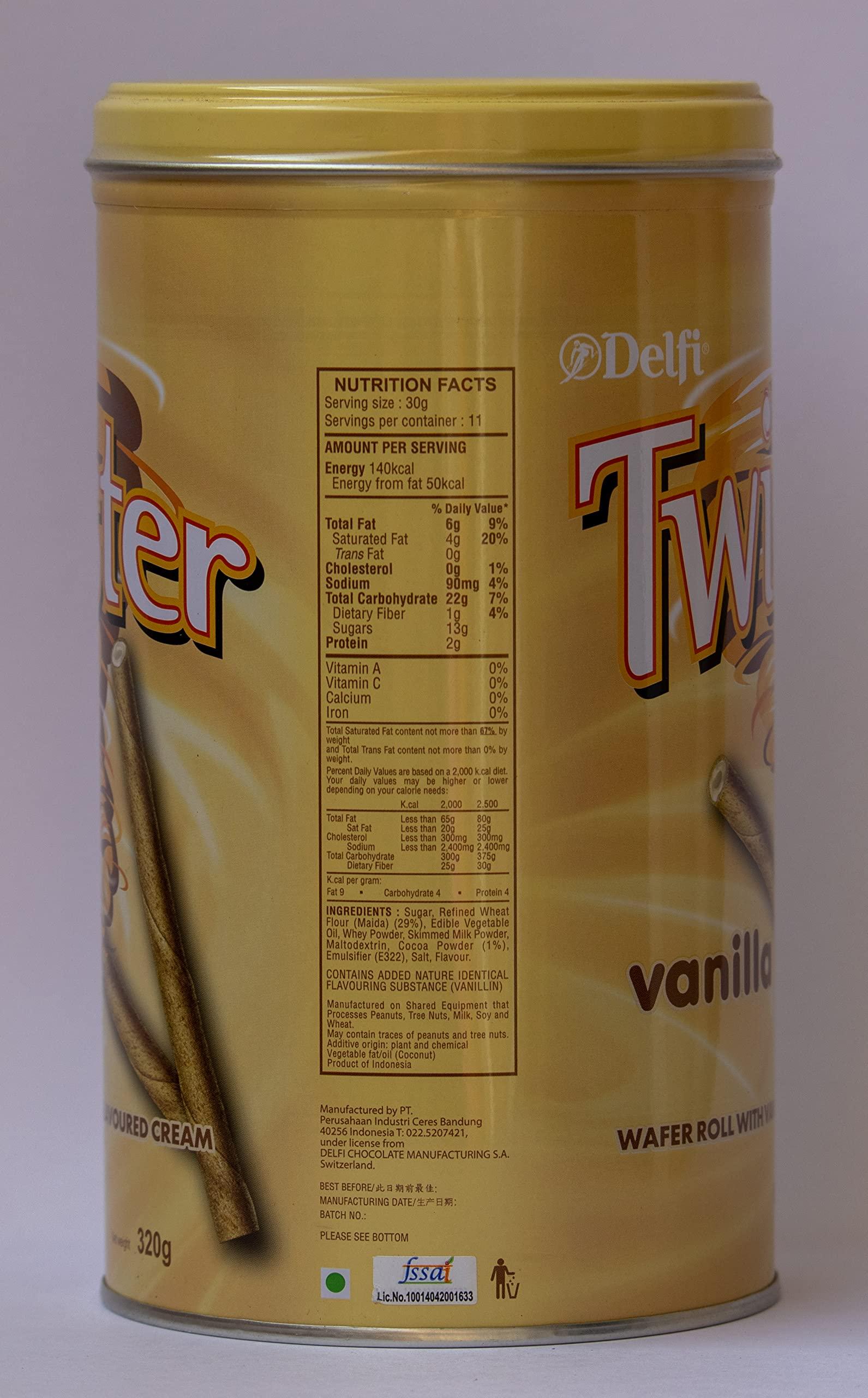 Delfi Delfi Twister Vanilla Wafer Rolls- (Net Quantity 320g)