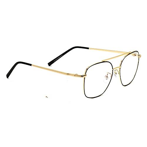 Peter Jones Peter Jones Square Medium Computer Glasses for Men Women with Zero Power Blue Light Blocking Lenses (SIZE MEDIUM) AG236