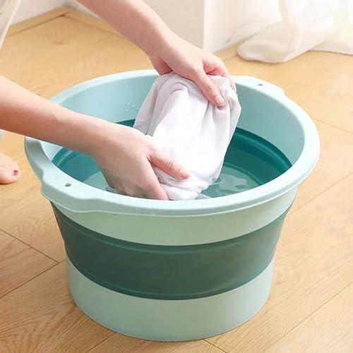 Clefairy Clefairy Foldable Footbath Pail Massage Soak Bucket Household Easy Storage Basin/Folding Foot Bath Spa Massage/Basin Foot Bucket/Large Foot Soaking Tub for Soaking Foot,Toe Nails, and Ankles,Pedicure