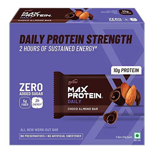 RiteBite Max Protein Ritebite Max Protein Combo Daily Choco Almond Bars 300g - Pack of 6 (50g x 6) & RiteBite Max Protein Cookies - Assorted 330 g - Pack of 6 ( 55g x 6 )