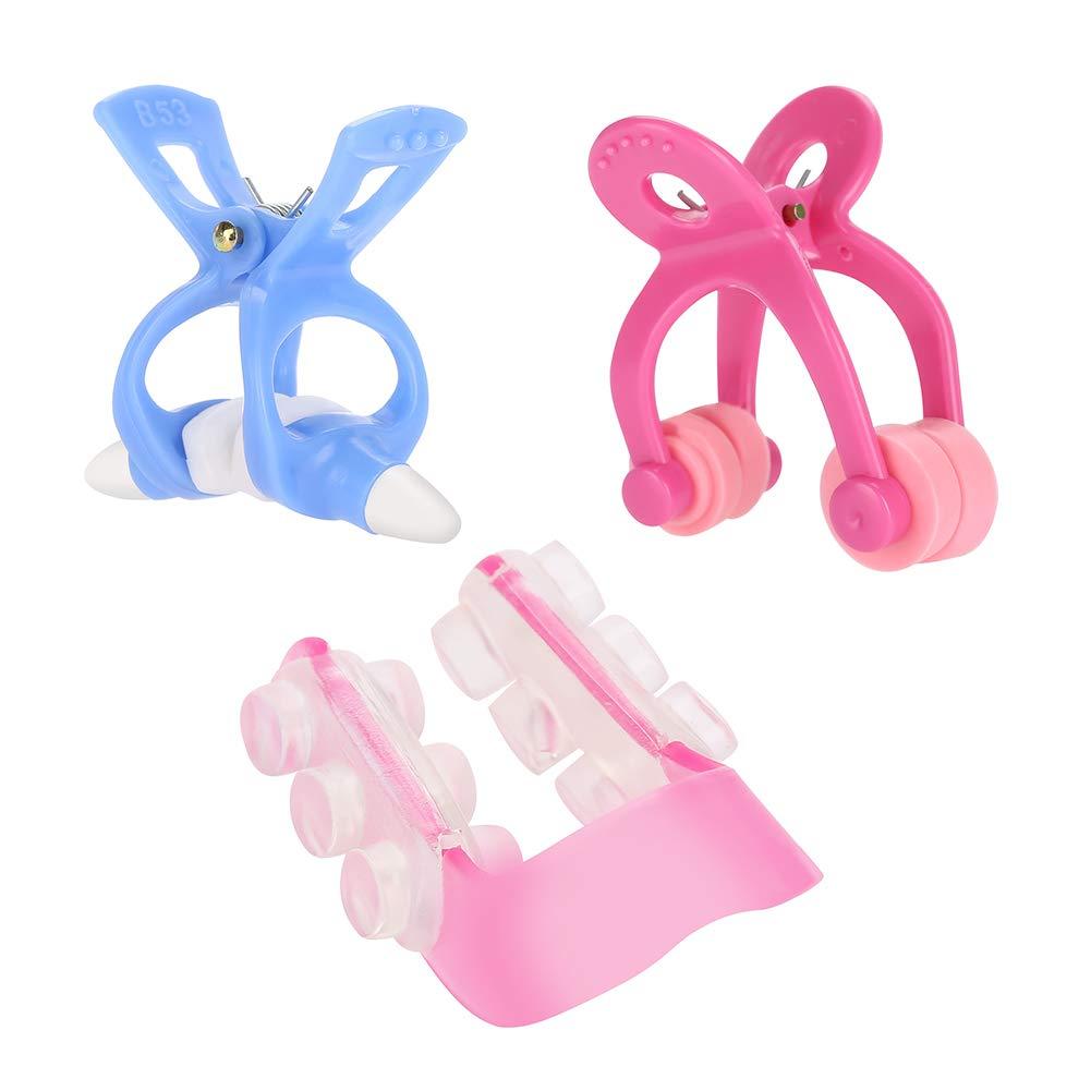 Sonew 3Pcs Nose Shaper Clip Nose Up Lifting Painless Nose Up Lifting Shaping Clip Nose Bridge Straightener Corrector, Soft Safety Silicone Nose Lifter Beauty Clip Tools for Women Men