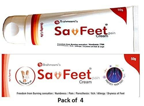 Cheryl Laboratories Pvt Ltd Brahmosmis SavFeet Cream for Men & Women\'s Burning Feet, Tingling, Numbness, Sore Feet, Dry Itchy Legs, Cracked Heels (4)