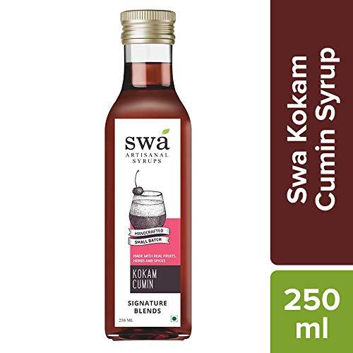 Swa Artisanal Syrups Swa Artisanal Syrups - Kokam Cumin, 100% Natural, Pack of 2, Makes 24-30 Drinks, Syrup for Cocktails / Mocktails / Craft Coffees (250ml x 2)