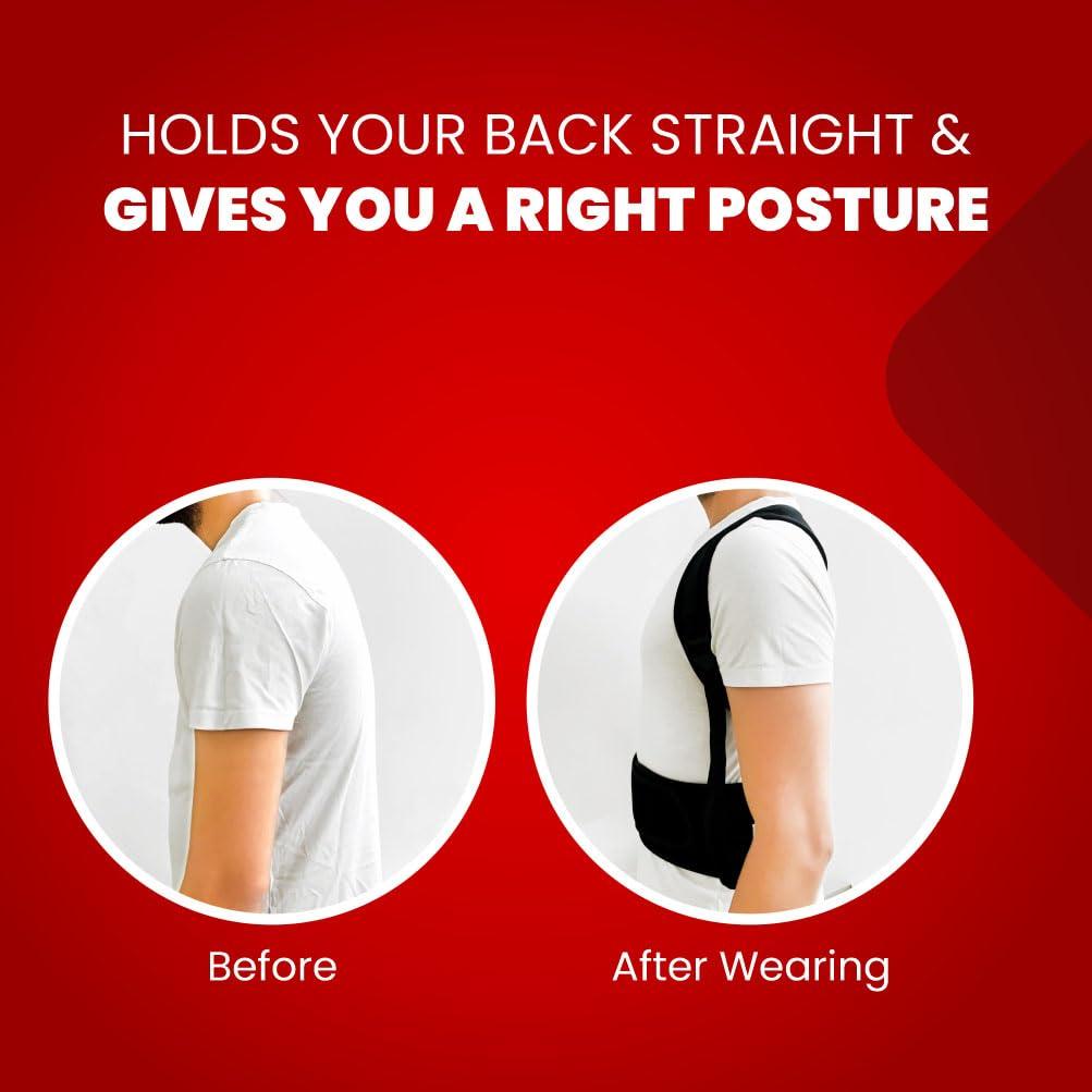 Dr.Ortho Dr.Ortho Posture Corrector Belt For Back & Shoulder, Back Support Belt For Men & Women, Neoprene,Back Straightener Brace For Spine & Body Posture Correction - One Size