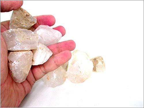 Jet International Crystal Jet Crystal Quartz Rough Tumbled Stone 1/2 lb or 225 grams A++ Approx. 1 inch - 1.5 inch High Grade Natural Gemstone Healing Metaphysical Jet International Crystal IMAGE IS JUST A REFERENCE