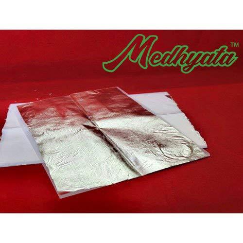 Medhyata Silver Leaves ( Leafs ) for Sweets | Chandi Vark German 100% Silver varkh (100 leaves)