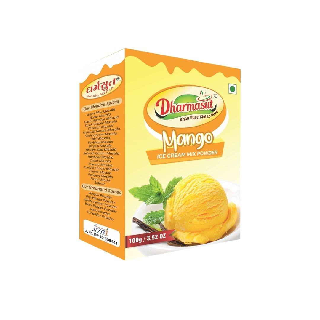 DHARMASUT DHARMASUT Kesar Pista + Mango + Butter Scotch + Chocolate + Vanilla Ice Cream Powder | Pack of 5 | 500 gm
